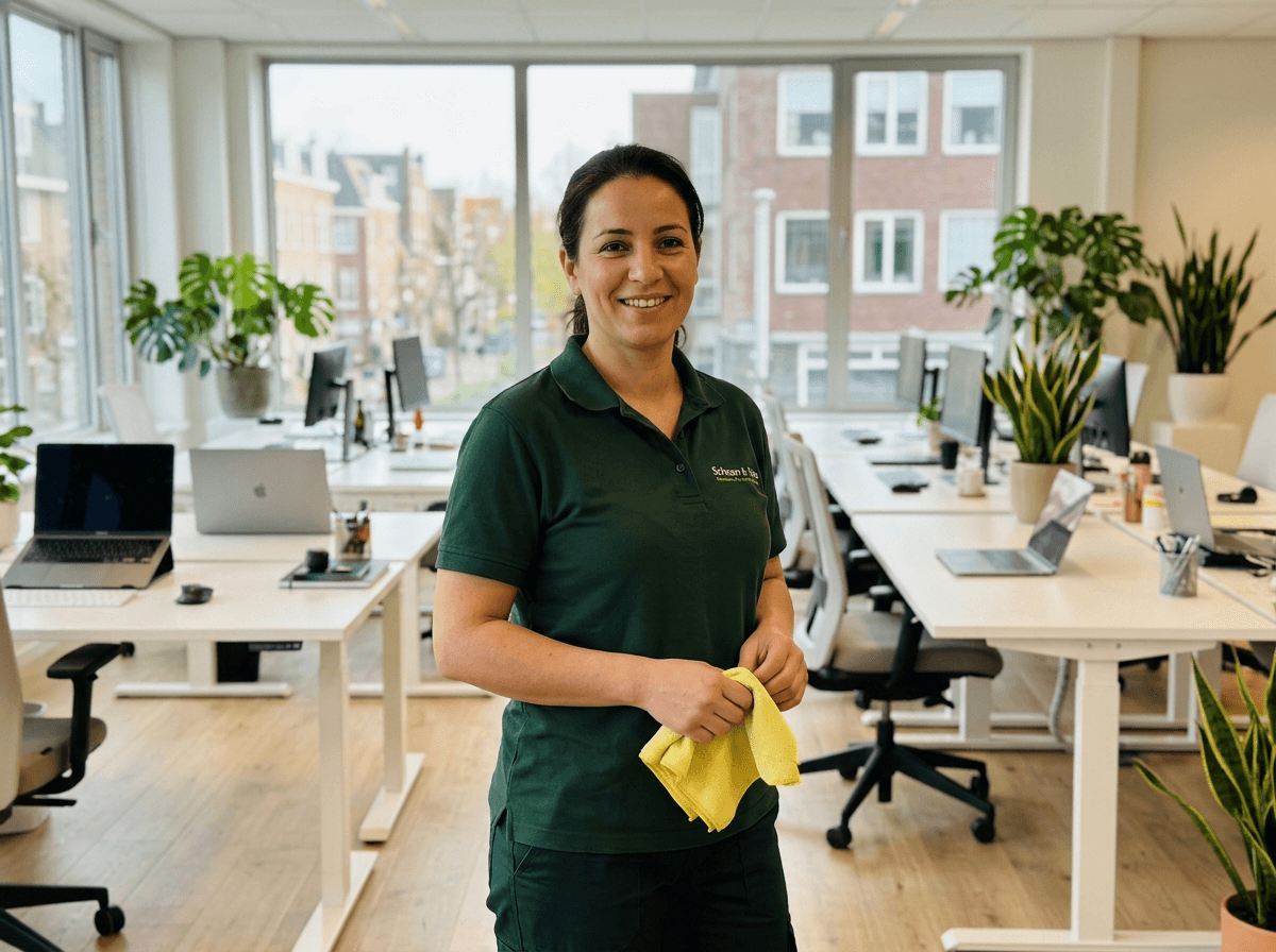 Vaste schoonmaakmedewerker in Gronings kantoor